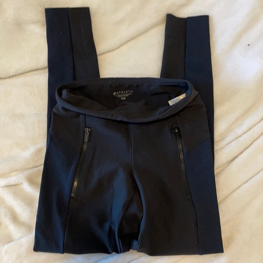 Athleta XXS black and navy leggings